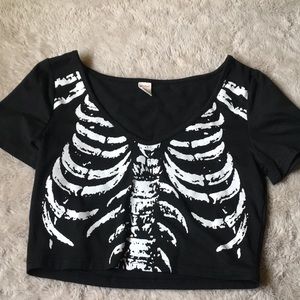 Skeleton crop top